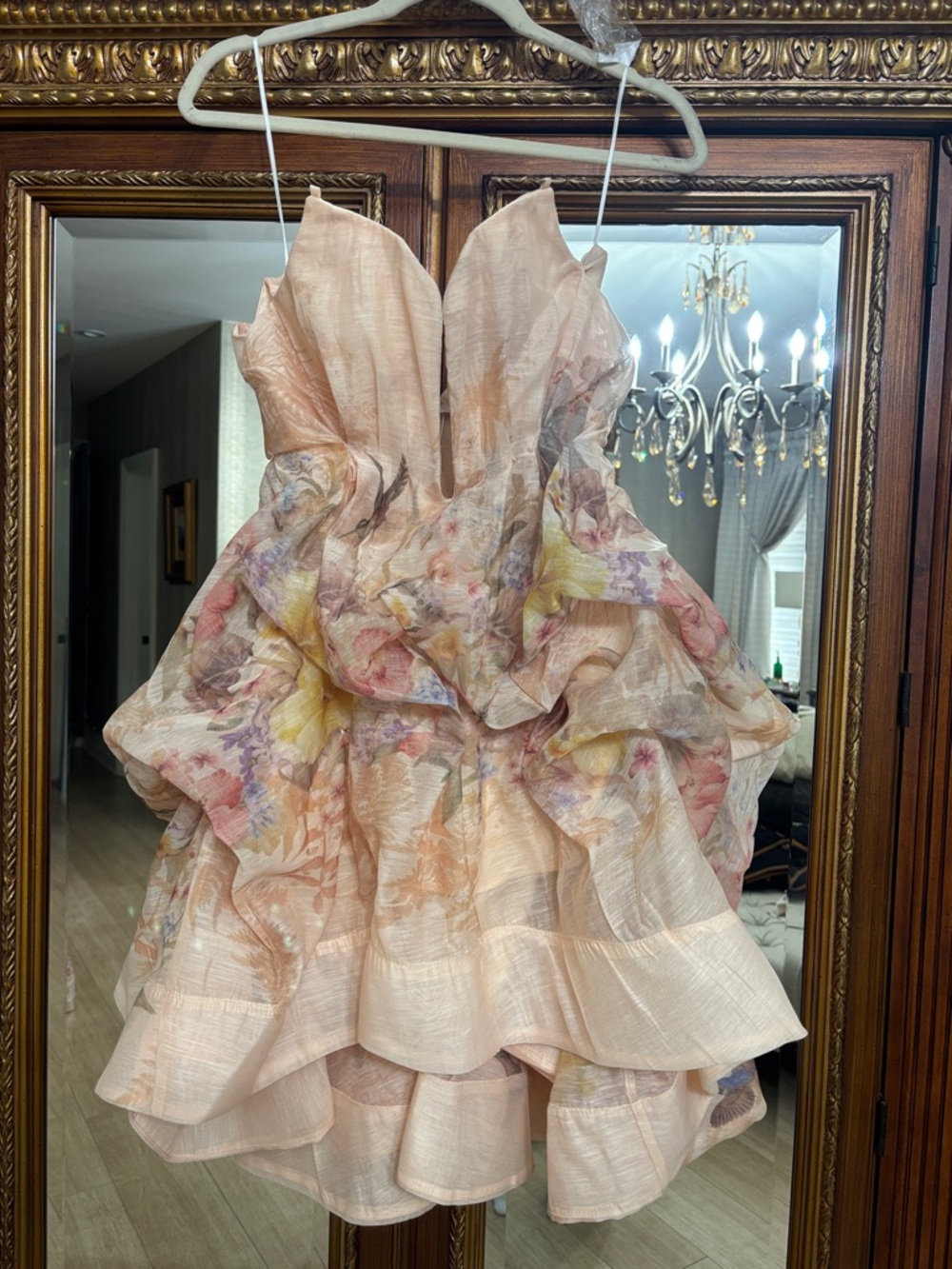 Light Peach Sheer Dress Top